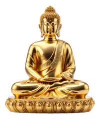  Golden Buddha Isolated on Transparent Background  © RenZen