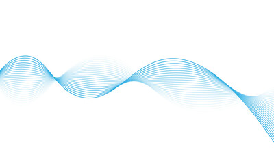 Fototapeta premium Abstract smooth wave on a white background. dynamic curved lines for technology concepts, user interface design, web design.