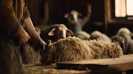 羊毛の生産をするグローワー
