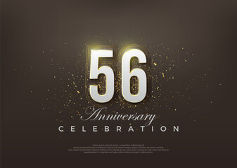 Elegant 56th anniversary number. premium vector backgrounds. Premium vector for poster, banner, celebration greeting.