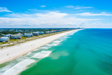 Captivating Aerial Glimpse: Emerald Isle's Pristine Coastline & Crystal Clear Waters, Unveiling a Tropical Paradise of Serene Beauty & Tranquil Escape