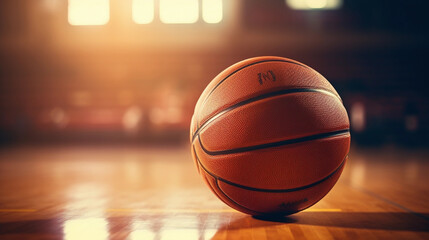 A Captivating Image of the Game-Ready Ball, Waiting to Bounce into Action on the Court