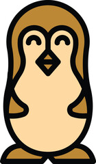 Zoo penguin icon outline vector. Ticket jungle. Admission fun color flat