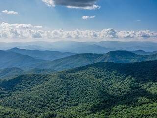 Naklejka premium yellow mountain fire tower nc