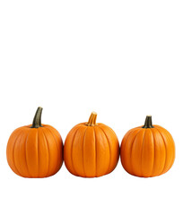 Obraz premium Three small pumpkins sitting together