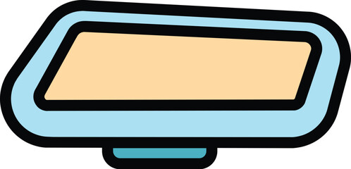 Car race track icon outline vector. Top road. Racetrack start color flat