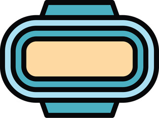 View racetrack icon outline vector. Race circuit. Start road color flat