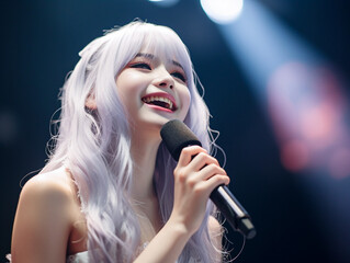 日本のアイドルのステージ