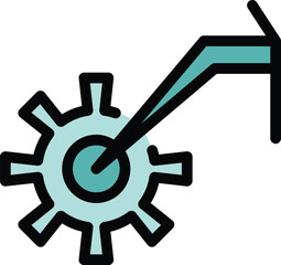 Jockey wheel boot icon outline vector. Race sport. Fast run color flat