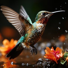 Fototapeta premium COLIBIR ESPECIE DE AVE DIMINUTA COSTA RICA