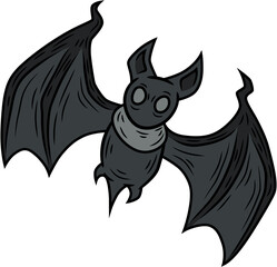 illustration halloween cartoon bat
