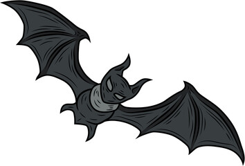illustration halloween cartoon bat