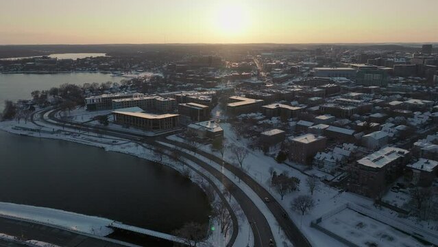 aerial view of the city