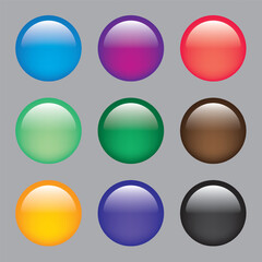 circle clear button with colorful