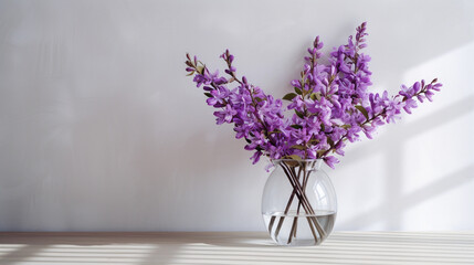 A Vase Filled with Enchanting Purple Flowers