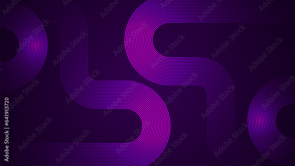 Wall mural dark violet abstract background with serpentine style lines as the main component.