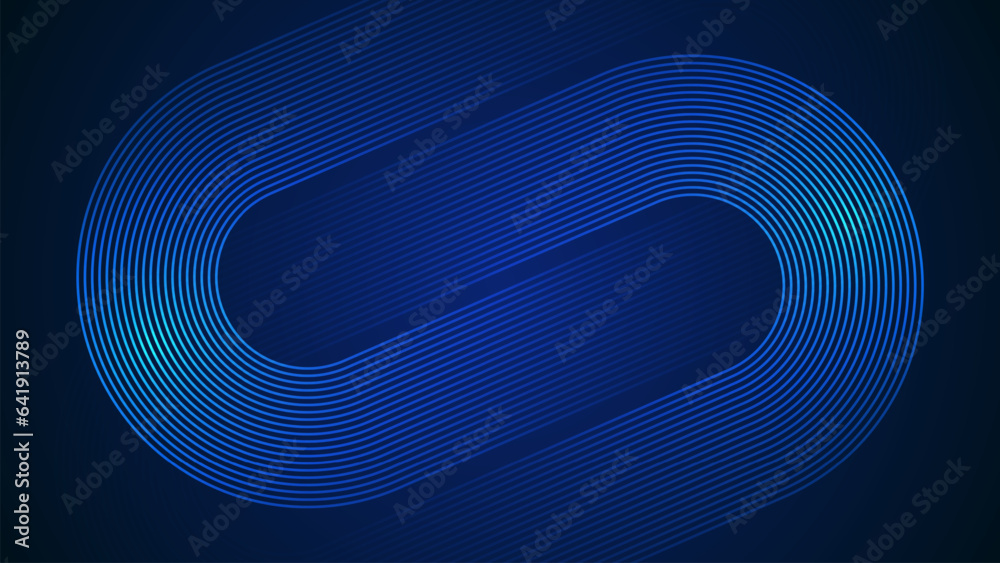 Wall mural dark blue simple abstract background with lines in a curved style geometric style as the main elemen