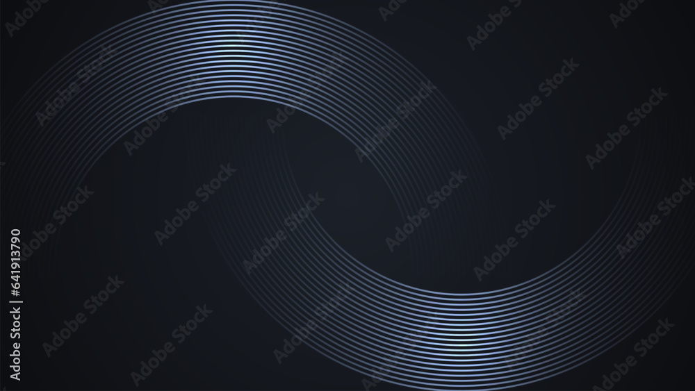 Poster black simple abstract background with lines in a curved style geometric style as the main element.