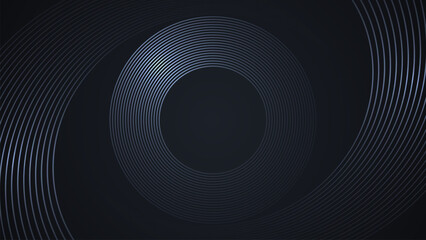 Black simple abstract background with lines in a curved style geometric style as the main element.