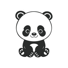 Cute Baby Panda Isolated