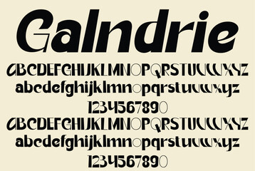 Galndrie is alphabet modern font