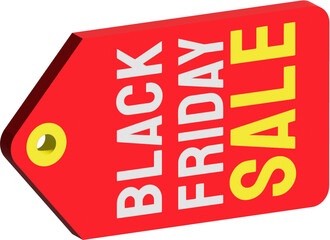 The Black Friday label for sale event concept