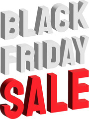 The Black Friday label for sale event concept