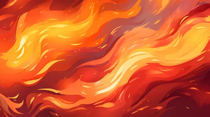 Foto auf Acrylglas Feuer hand drawn cartoon flame element illustration background material 