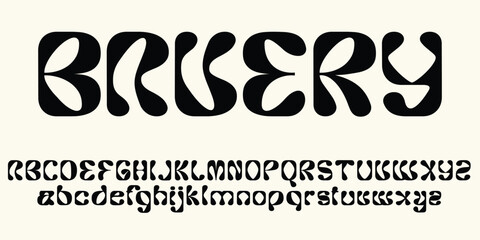 Bavery is alphabet modern font