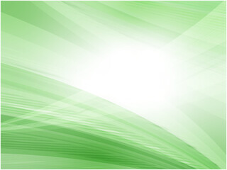 淡い空間とウェーブ柄のアブストラクト背景_グリーン
