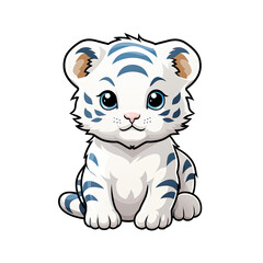 Cute Baby Tiger Cartoon PNG