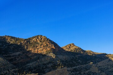 northern utah mountains in afternoon sun