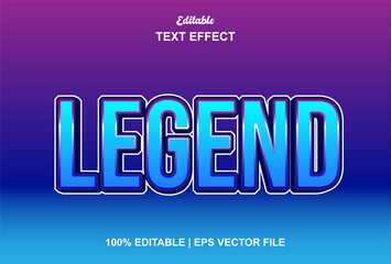 legend text effect with blue color graphic style and editable.