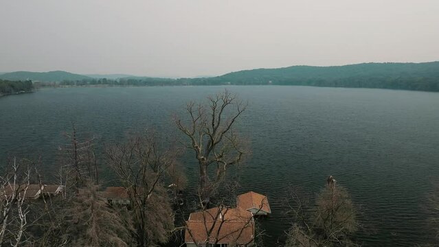 foggy lake