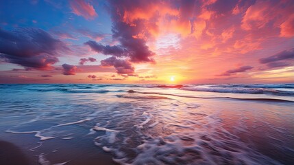 Beautiful cloudscape over the sea, sunrise shot