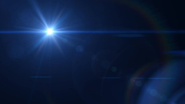 Optical lens flare effect. 4K resolution. Very high quality and realistic.on black background