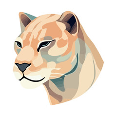 Large feline symbolizes endangered species in Africa