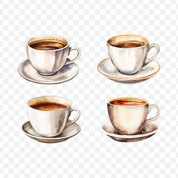 Coffee transparency vector graphic element
