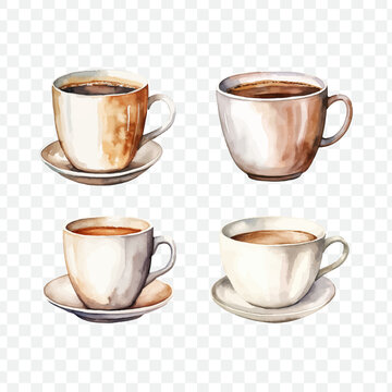 Coffee transparency vector graphic element