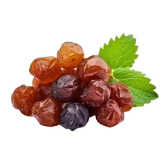 fresh raisins isolated on transparent background