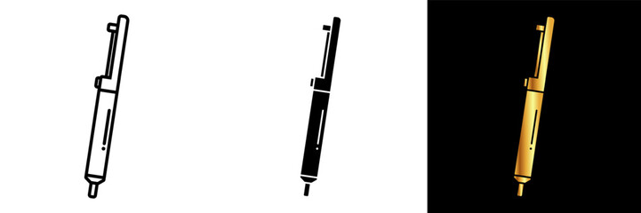 Desoldering Pump, an icon representing a desoldering pump, symbolizing precise removal of solder from electronic components, enabling repair and rework in various electronics projects.