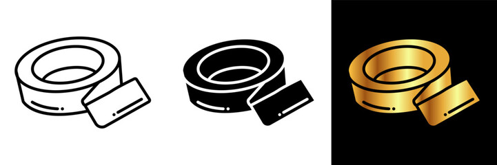 Adhesive Tape Icon, an icon representing adhesive tape, symbolizing bonding, sealing, and joining in various applications, from packaging and crafts to repairs and industrial uses.