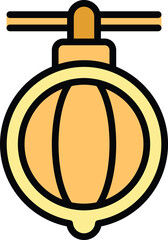 Singapore street lamp icon outline vector. City landmark. Travel asia color flat