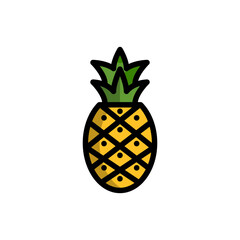 pineapple icon vector design templates