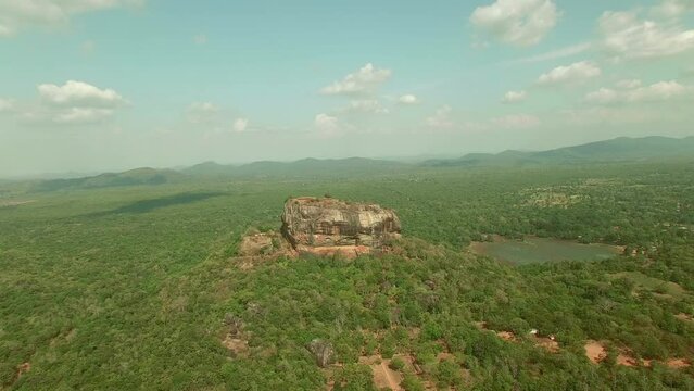 Flying Around Sigiriya Rock with a drone