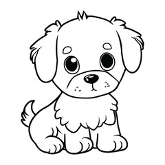 Cute Puppy Coloring Pages for Kids and Toddlers