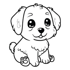 Cute Puppy Coloring Pages for Kids and Toddlers