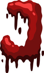 Scary Blood Alphabet J