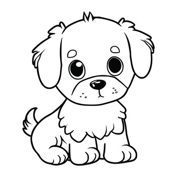 Cute Puppy Coloring Pages For Kids And Toddlers