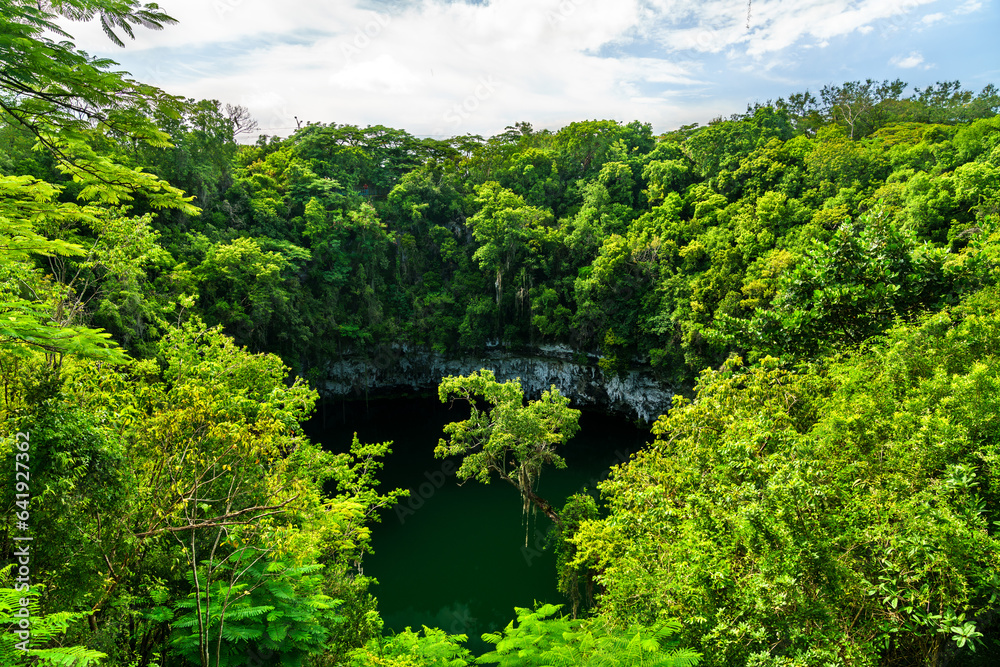 Canvas Prints lago los tres ojos, a lake at the three eyes national park in santo domingo, dominican republic